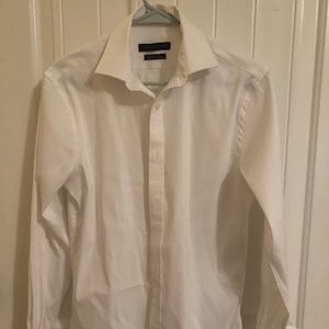 White Tommy Hilfiger size small athletic fit stretch button down shirt